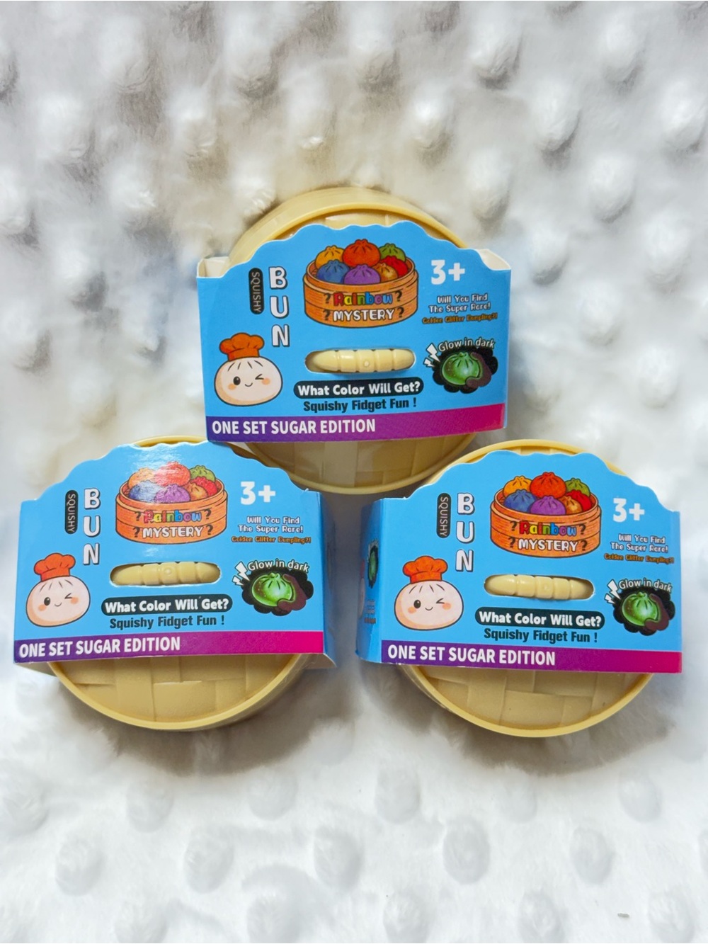 Rainbow Mystery GLOW IN THE DARK Squishy Fidget Mini Dumplings